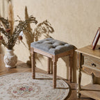 CO-Z Französischer Vintage-Fußhocker und Schminkhocker mit Polsterung