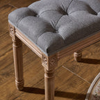 CO-Z Französischer Vintage-Fußhocker und Schminkhocker mit Polsterung