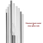 Moderne Wandleuchte Cabrera aus Metall mit wunderschönen, kristallklaren Glasstäben für das Badezimmer, 2er-Set