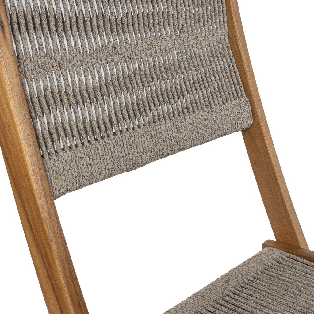 Cadiz Modernes 3-teiliges Bistro-Set aus Akazienholz im Küstenstil für den Außenbereich, faltbar, von JONATHAN Y