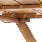 Cadiz Modernes 3-teiliges Bistro-Set aus Akazienholz im Küstenstil für den Außenbereich, faltbar, von JONATHAN Y