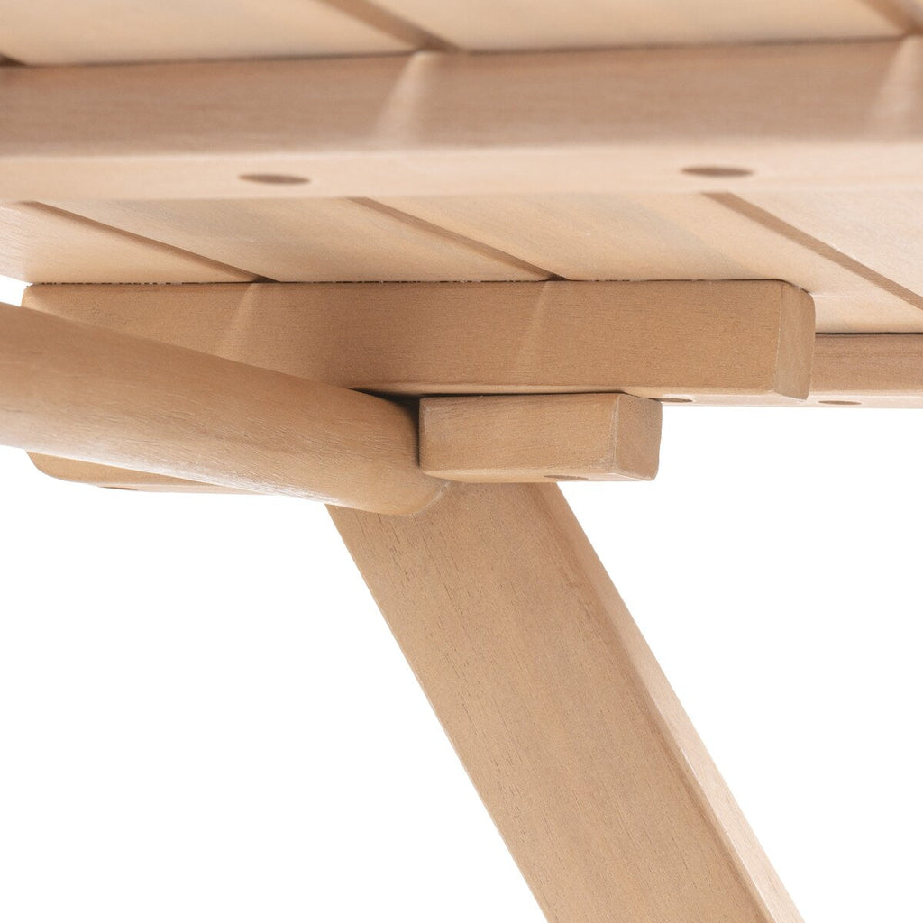 Cadiz Modernes 3-teiliges Bistro-Set aus Akazienholz im Küstenstil für den Außenbereich, faltbar, von JONATHAN Y