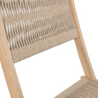 Cadiz Modernes 3-teiliges Bistro-Set aus Akazienholz im Küstenstil für den Außenbereich, faltbar, von JONATHAN Y