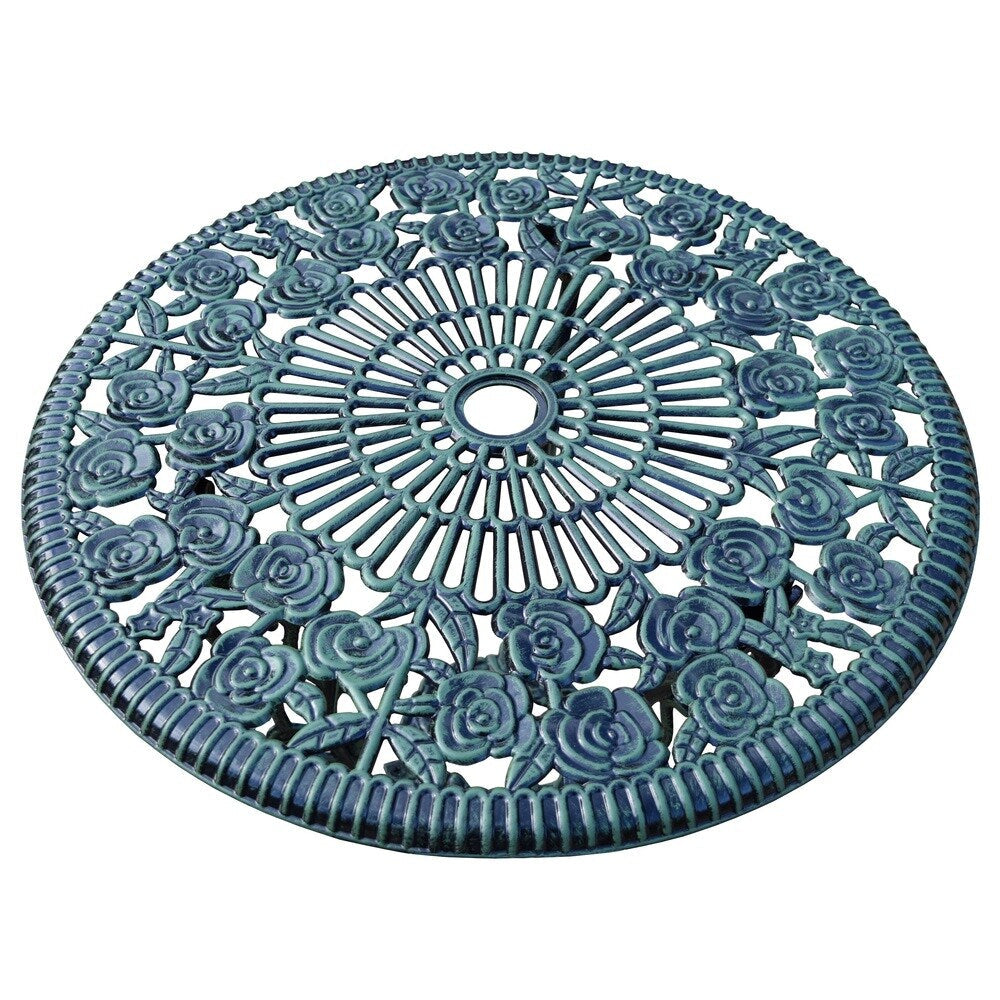 Camellia Bistro-Set, 3-teilig, aus Aluminiumguss, Verdi Green, bestehend aus Tisch und 2 Stühlen