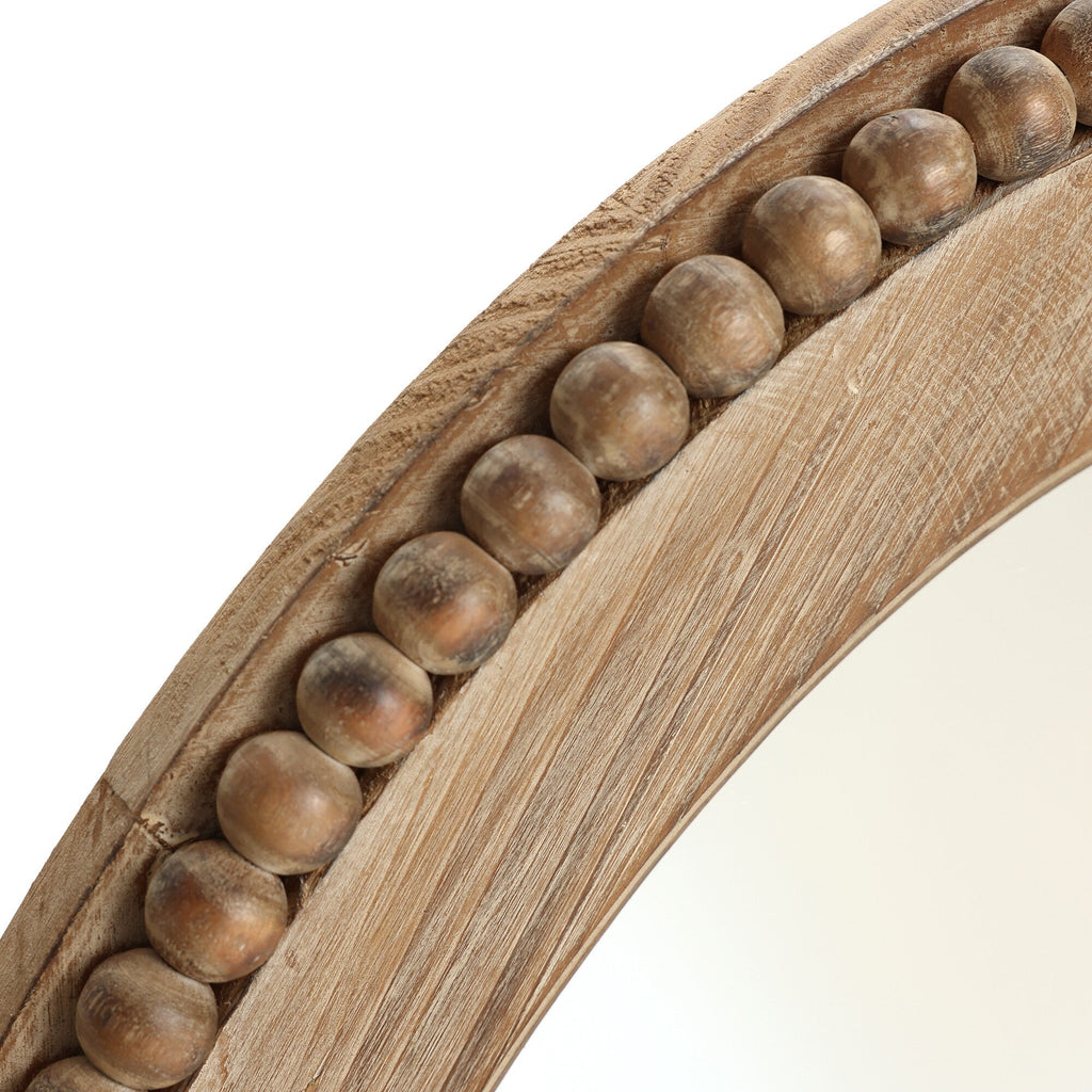 Ovaler Wandspiegel „Cameo“ mit Holzrahmen, 81 cm (32 Zoll), Badezimmerspiegel – 81 cm H x 61 cm B x 3,2 cm T