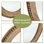 Ovaler Wandspiegel „Cameo“ mit Holzrahmen, 81 cm (32 Zoll), Badezimmerspiegel – 81 cm H x 61 cm B x 3,2 cm T