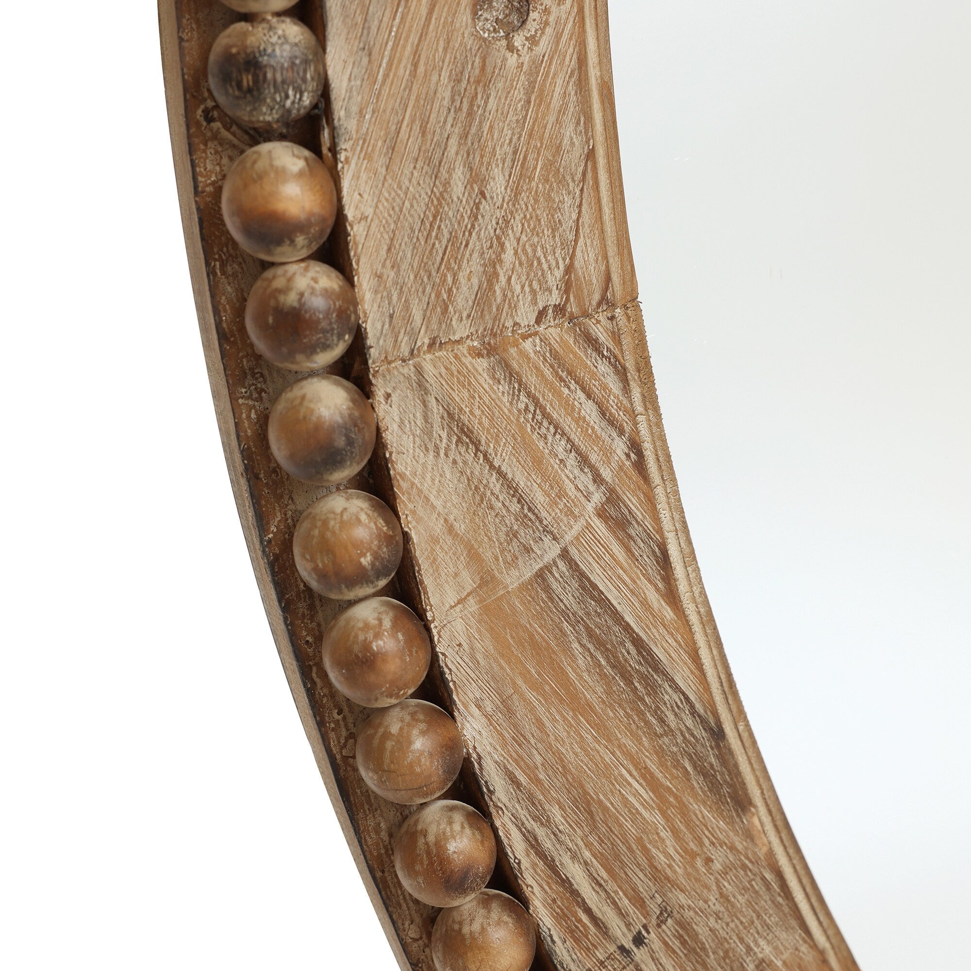 Ovaler Wandspiegel „Cameo“ mit Holzrahmen, 81 cm (32 Zoll), Badezimmerspiegel – 81 cm H x 61 cm B x 3,2 cm T