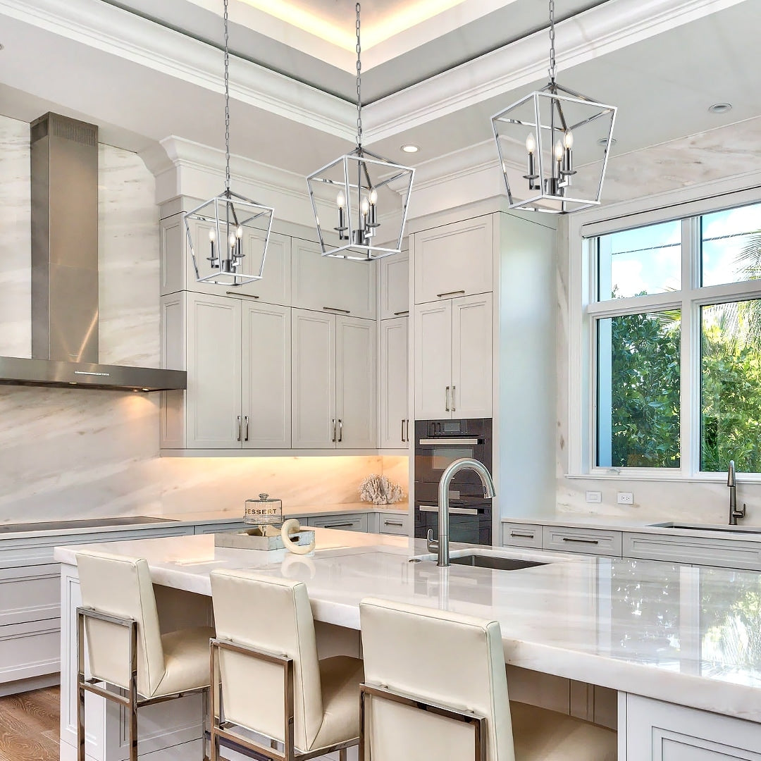 Laternenleuchte im Kerzenstil für Treppenhaus oder Kücheninsel, offener Käfig-Kronleuchter - Nicht verfügbar