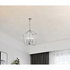 Laternenleuchte im Kerzenstil für Treppenhaus oder Kücheninsel, offener Käfig-Kronleuchter - Nicht verfügbar