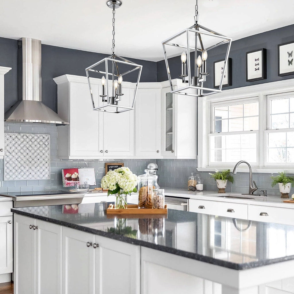 Laternenleuchte im Kerzenstil für Treppenhaus oder Kücheninsel, offener Käfig-Kronleuchter - Nicht verfügbar