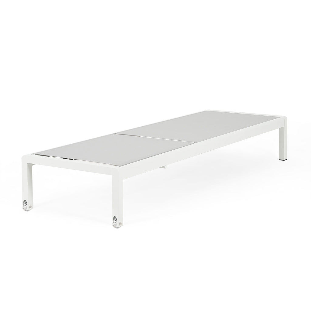 Gartenliege aus Aluminium, Modell Cape Coral (2er-Set), von Christopher Knight Home – 77,56 cm T x 25,20 cm B x 11,80 cm H