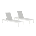 Gartenliege aus Aluminium, Modell Cape Coral (2er-Set), von Christopher Knight Home – 77,56 cm T x 25,20 cm B x 11,80 cm H