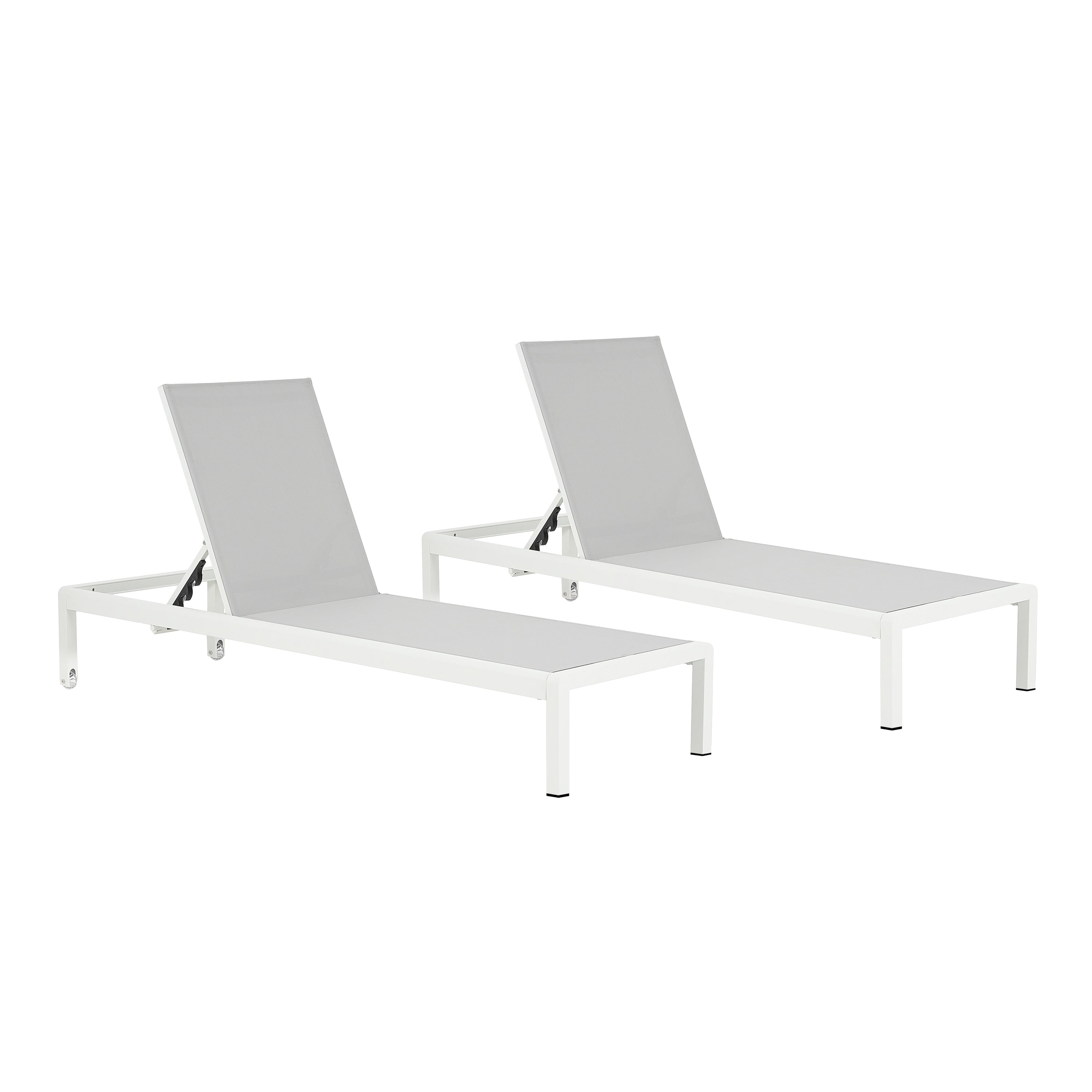 Gartenliege aus Aluminium, Modell Cape Coral (2er-Set), von Christopher Knight Home – 77,56 cm T x 25,20 cm B x 11,80 cm H