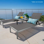 Gartenliege aus Aluminium, Modell Cape Coral (2er-Set), von Christopher Knight Home – 77,56 cm T x 25,20 cm B x 11,80 cm H