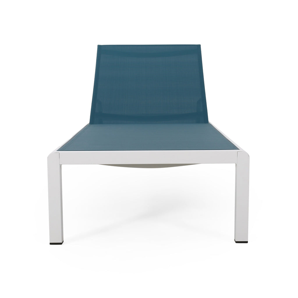 Gartenliege aus Aluminium, Modell Cape Coral (2er-Set), von Christopher Knight Home – 77,56 cm T x 25,20 cm B x 11,80 cm H