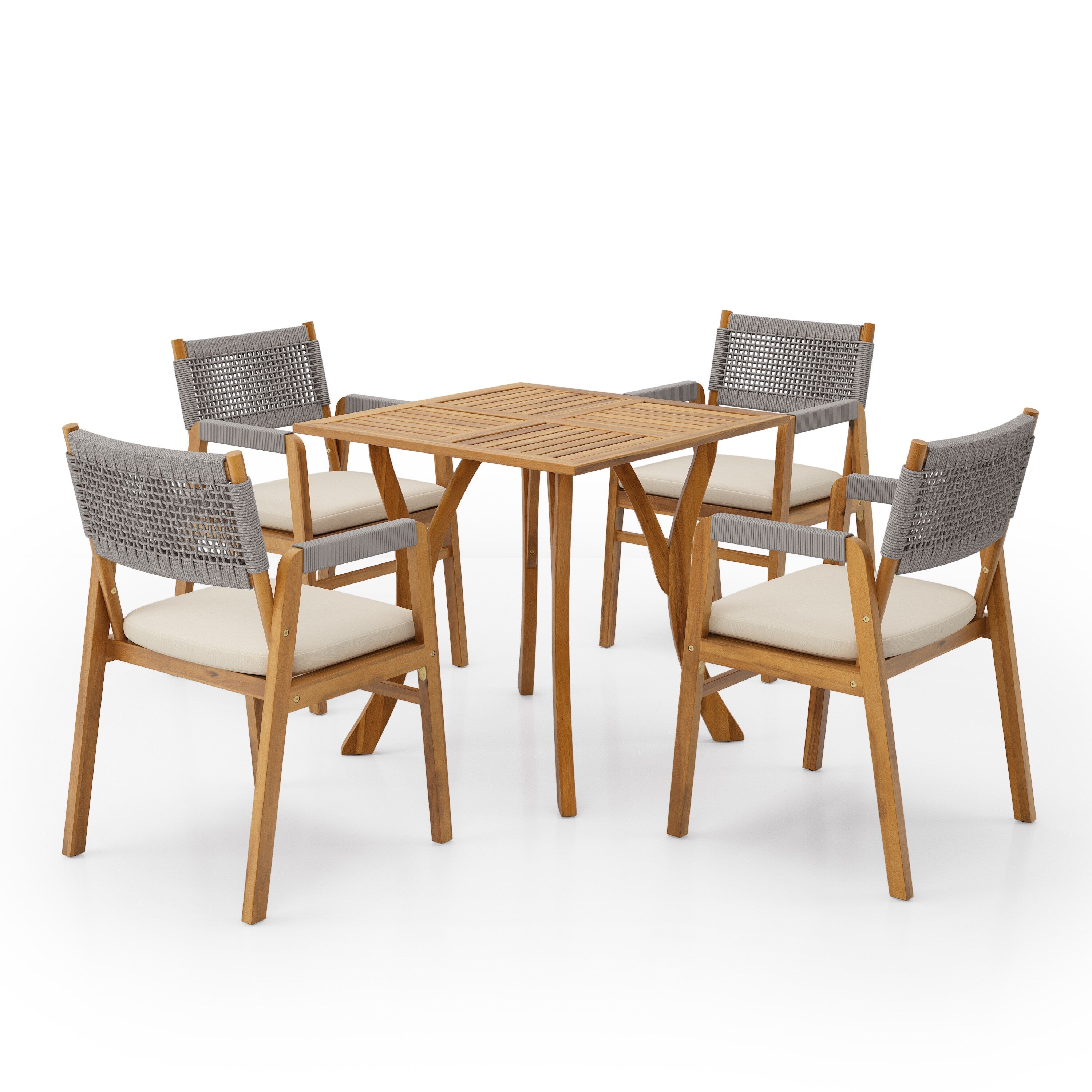 Captef Outdoor 5-teiliges Essgruppen-Set aus Akazienholz von Christopher Knight Home