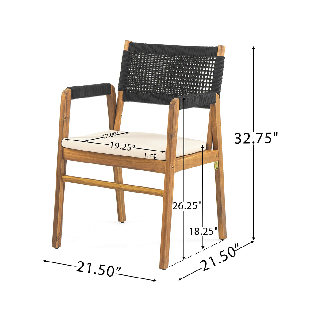 Captef Outdoor 5-teiliges Essgruppen-Set aus Akazienholz von Christopher Knight Home