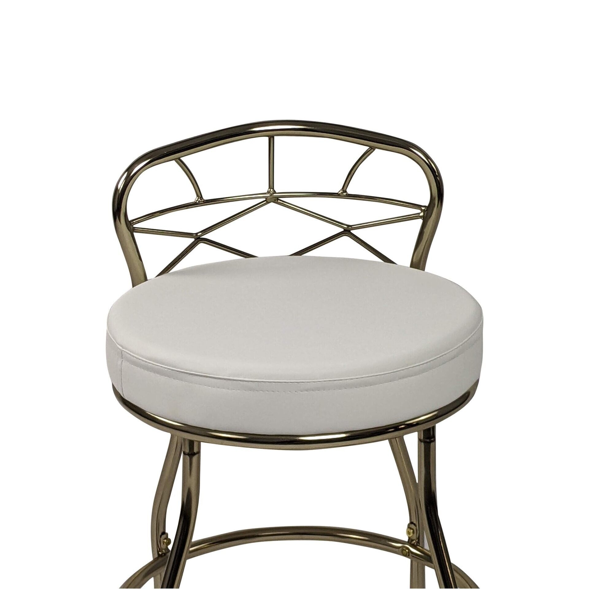 Carolina Living Diana Schminkhocker mit X-förmiger Rückenlehne und Rollen