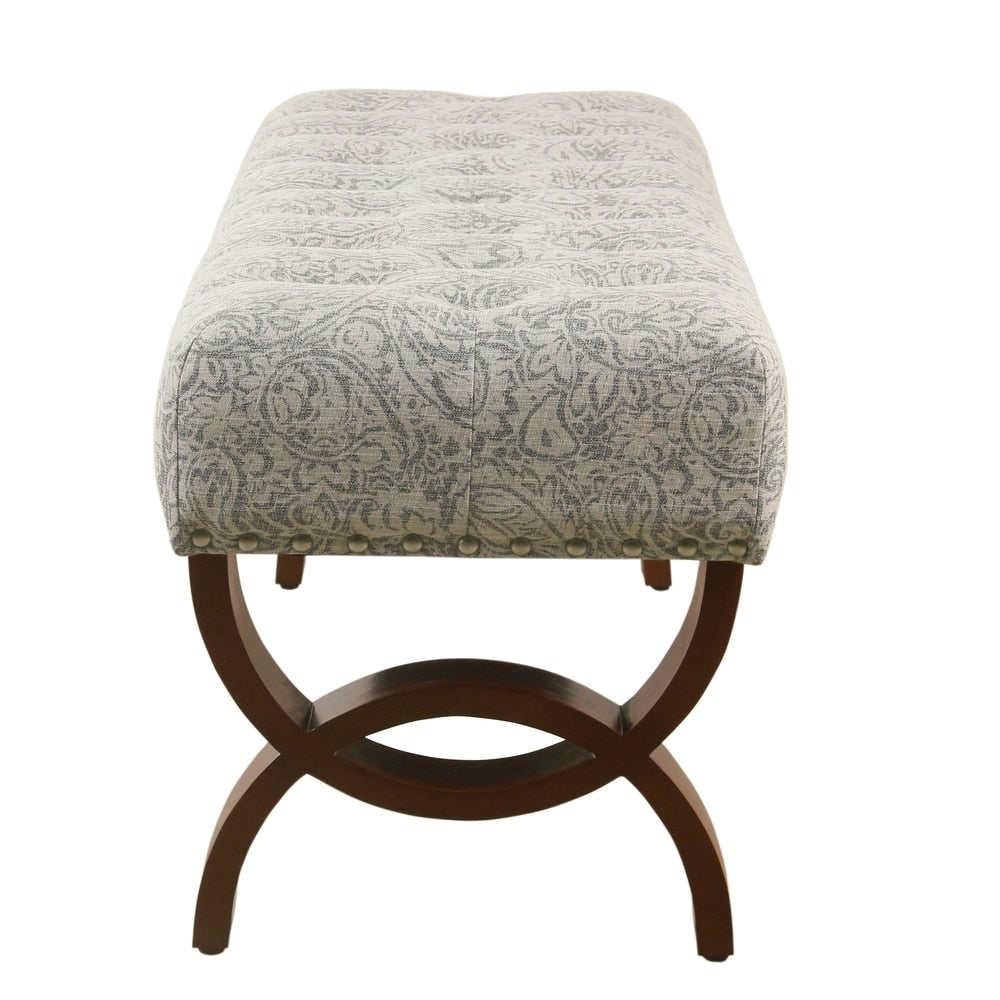 Carolina-Bank mit Knopfheftung und Ziernägeln