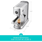 Casabrews 20-Bar-Profi-Espressomaschine mit Milchaufschäumsystem