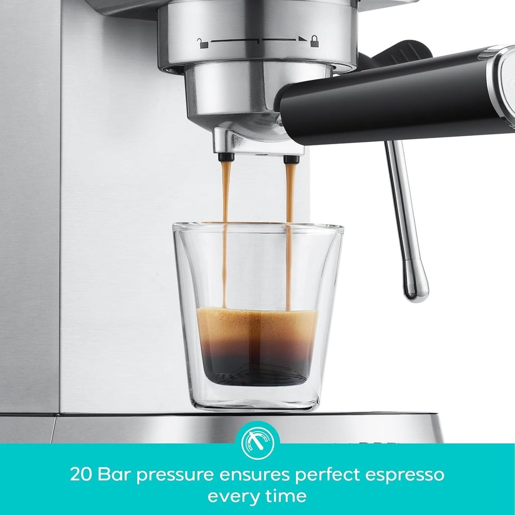 Casabrews 20-Bar-Profi-Espressomaschine mit Milchaufschäumsystem
