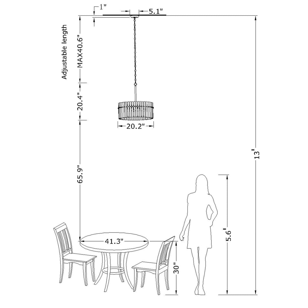 Casandra 5-flammiger Kristalllüster