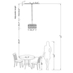 Casandra 5-flammiger Kristalllüster