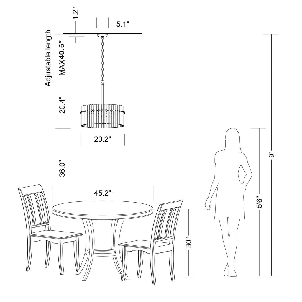 Casandra 5-flammiger Kristalllüster