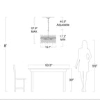 Casandra 5-flammiger Kronleuchter in glänzendem Bronze mit klaren Glasstäben – Glänzendes Bronze