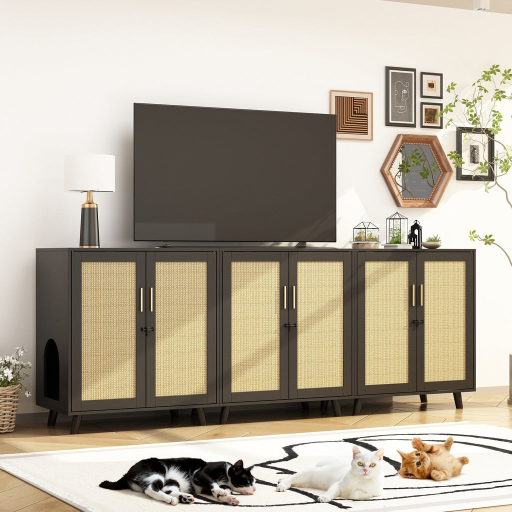 Katzenklo-Gehäuse, Katzenhaus, Beistelltisch, Türschrank, Bücherregal