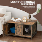 Katzenklo-Umrandung, versteckte Katzentoilettenmöbel aus Holz mit Kratzbaum