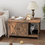 Katzenklo-Umrandung, versteckte Katzentoilettenmöbel aus Holz mit Kratzbaum