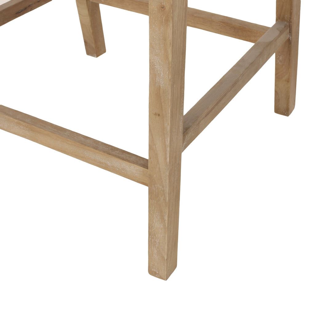 Christopher Knight Home Cataldo Barhocker mit Stoffbezug, Holz- und Rattangestell, 65 cm hoch (2er-Set)
