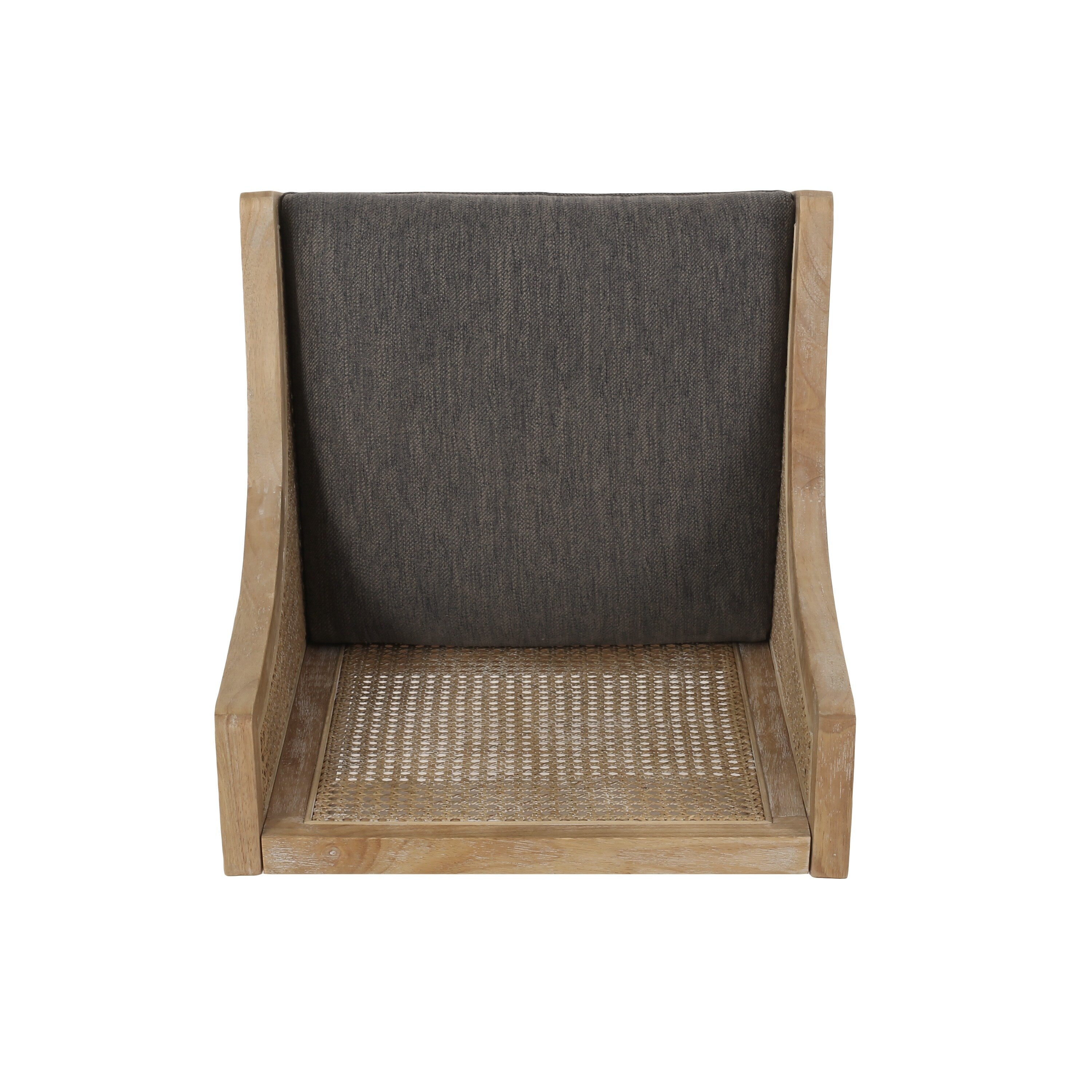 Christopher Knight Home Cataldo Barhocker mit Stoffbezug, Holz- und Rattangestell, 65 cm hoch (2er-Set)