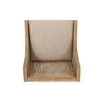 Christopher Knight Home Cataldo Barhocker mit Stoffbezug, Holz- und Rattangestell, 65 cm hoch (2er-Set)