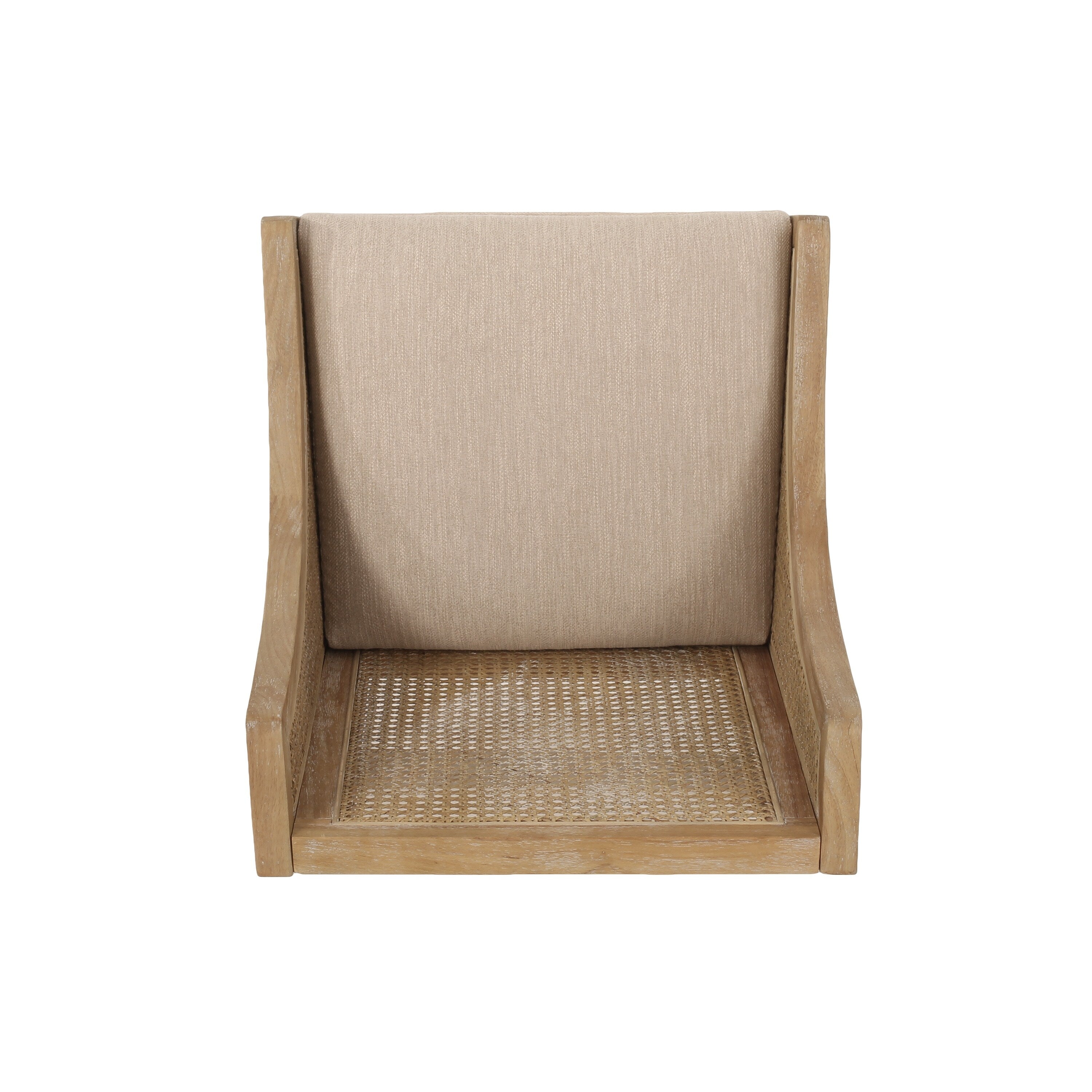 Christopher Knight Home Cataldo Barhocker mit Stoffbezug, Holz- und Rattangestell, 65 cm hoch (2er-Set)