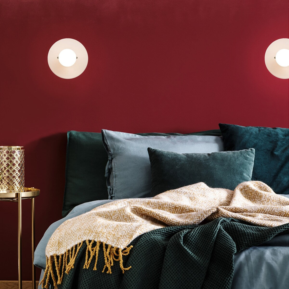 Keramik-Diskus-Wandleuchte