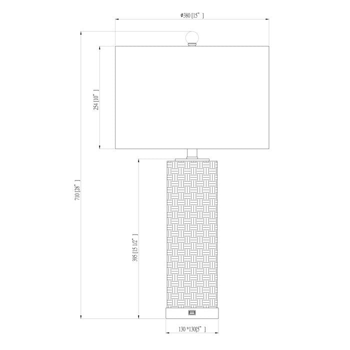 Keramik-USB-Tischlampen-Set