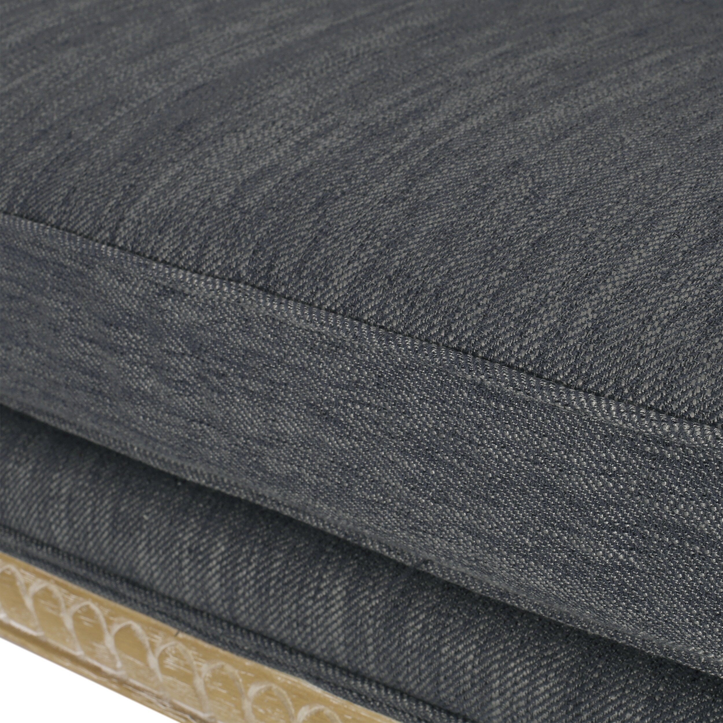 Zweisitzer-Sofa aus anthrazitfarbenem Holz mit Rahmen aus Gummibaumholz