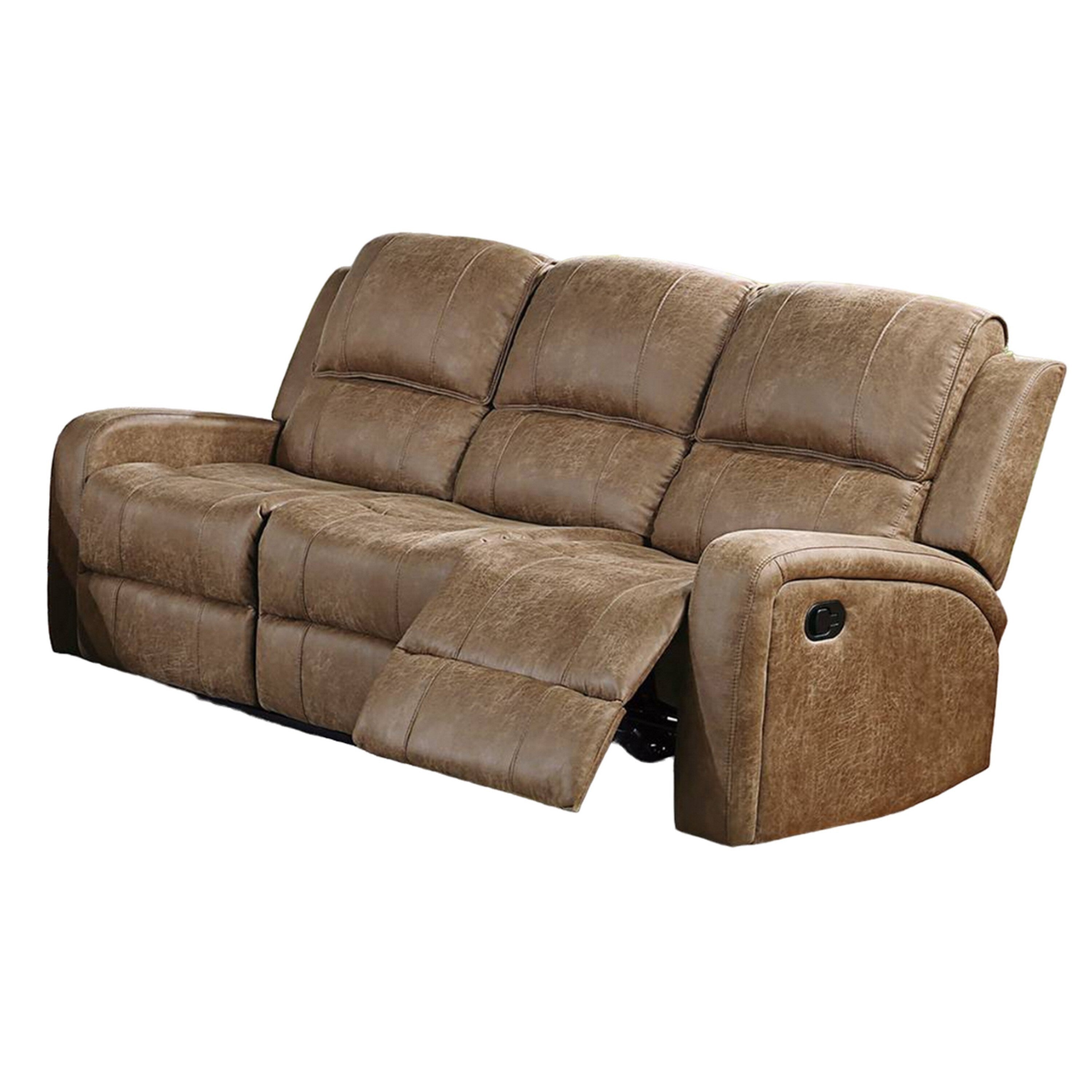 Charles Relaxsofa, kastanienbraunes Kunstleder, 78 Zoll
