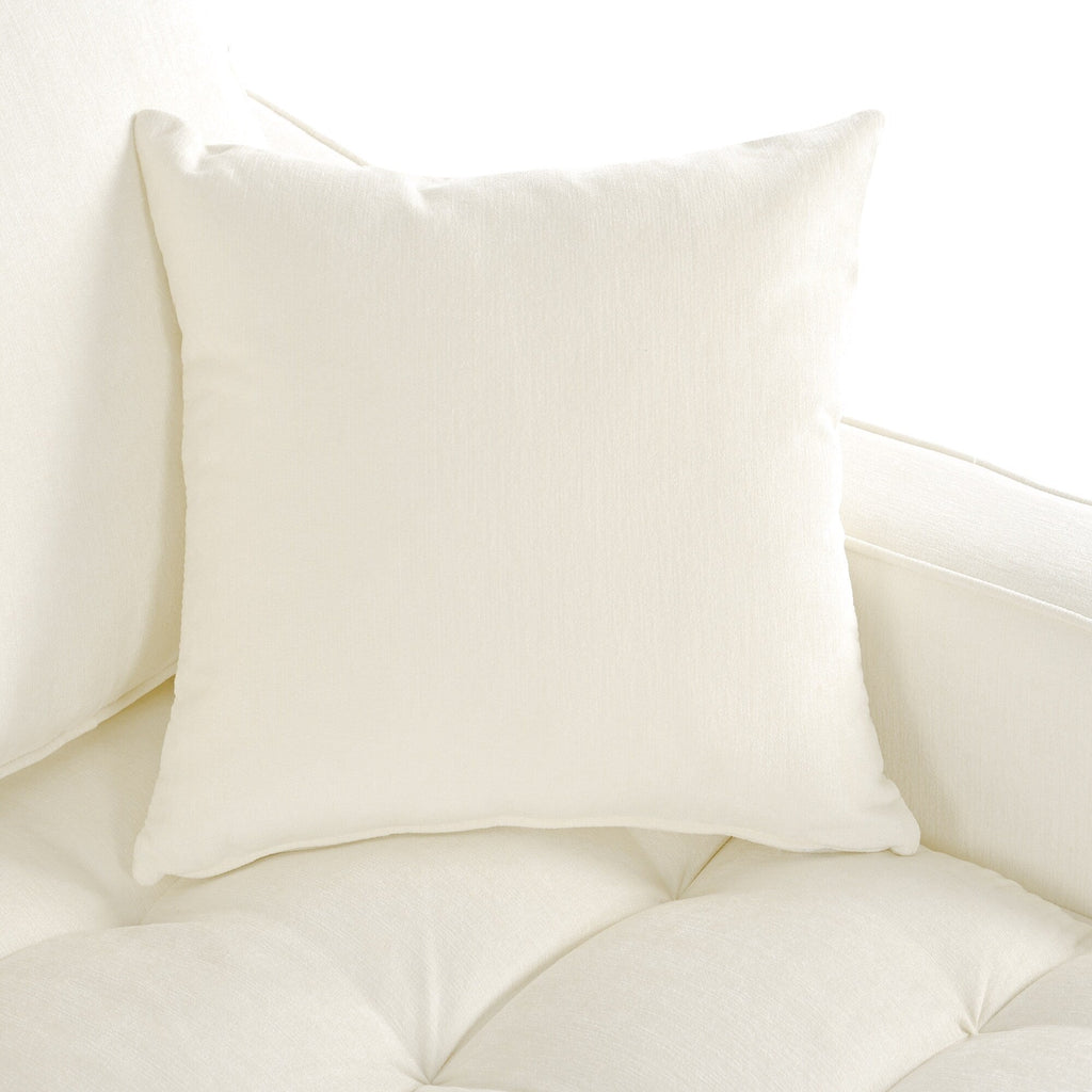 Schlafsofa aus Chenille, gepolstertes Sofa mit gesteppter Rückenlehne und 2 abnehmbaren Kissen für das Wohnzimmer