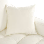 Schlafsofa aus Chenille, gepolstertes Sofa mit gesteppter Rückenlehne und 2 abnehmbaren Kissen für das Wohnzimmer