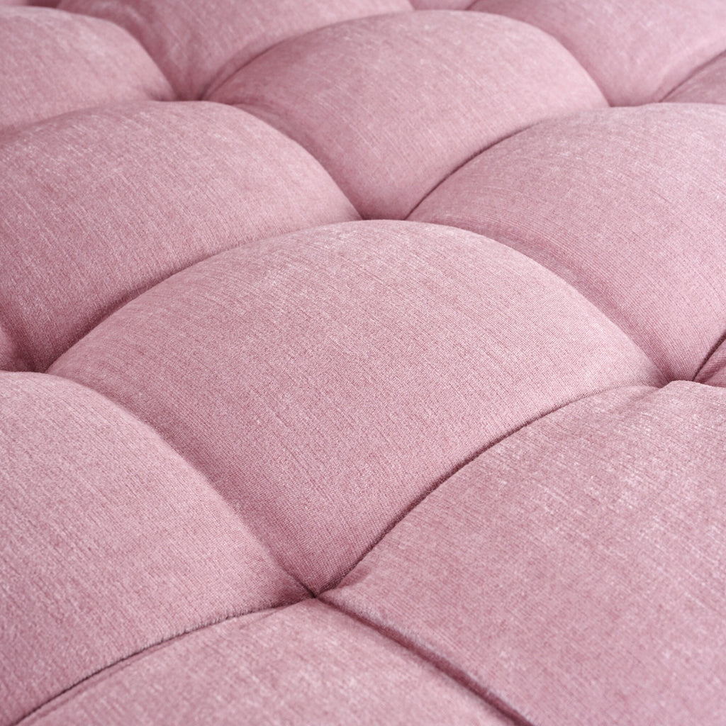 Schlafsofa aus Chenille, gepolstertes Sofa mit gesteppter Rückenlehne und 2 abnehmbaren Kissen für das Wohnzimmer