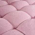 Schlafsofa aus Chenille, gepolstertes Sofa mit gesteppter Rückenlehne und 2 abnehmbaren Kissen für das Wohnzimmer