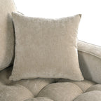 Schlafsofa aus Chenille, gepolstertes Sofa mit gesteppter Rückenlehne und 2 abnehmbaren Kissen für das Wohnzimmer