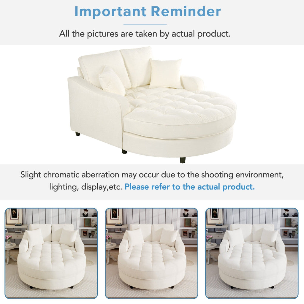 Schlafsofa aus Chenille, gepolstertes Sofa mit gesteppter Rückenlehne und 2 abnehmbaren Kissen für das Wohnzimmer