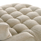 Schlafsofa aus Chenille, gepolstertes Sofa mit gesteppter Rückenlehne und 2 abnehmbaren Kissen für das Wohnzimmer