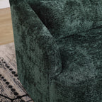 Drehsessel aus Chenille, 360° drehbar, bequemes Akzentsofa für Wohnzimmer, Schlafzimmer und Arbeitszimmer mit abnehmbarem Kissen