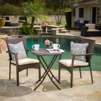 Elba 3-teiliges Bistro-Set aus Korbgeflecht von Christopher Knight Home