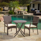 Elba 3-teiliges Bistro-Set aus Korbgeflecht von Christopher Knight Home